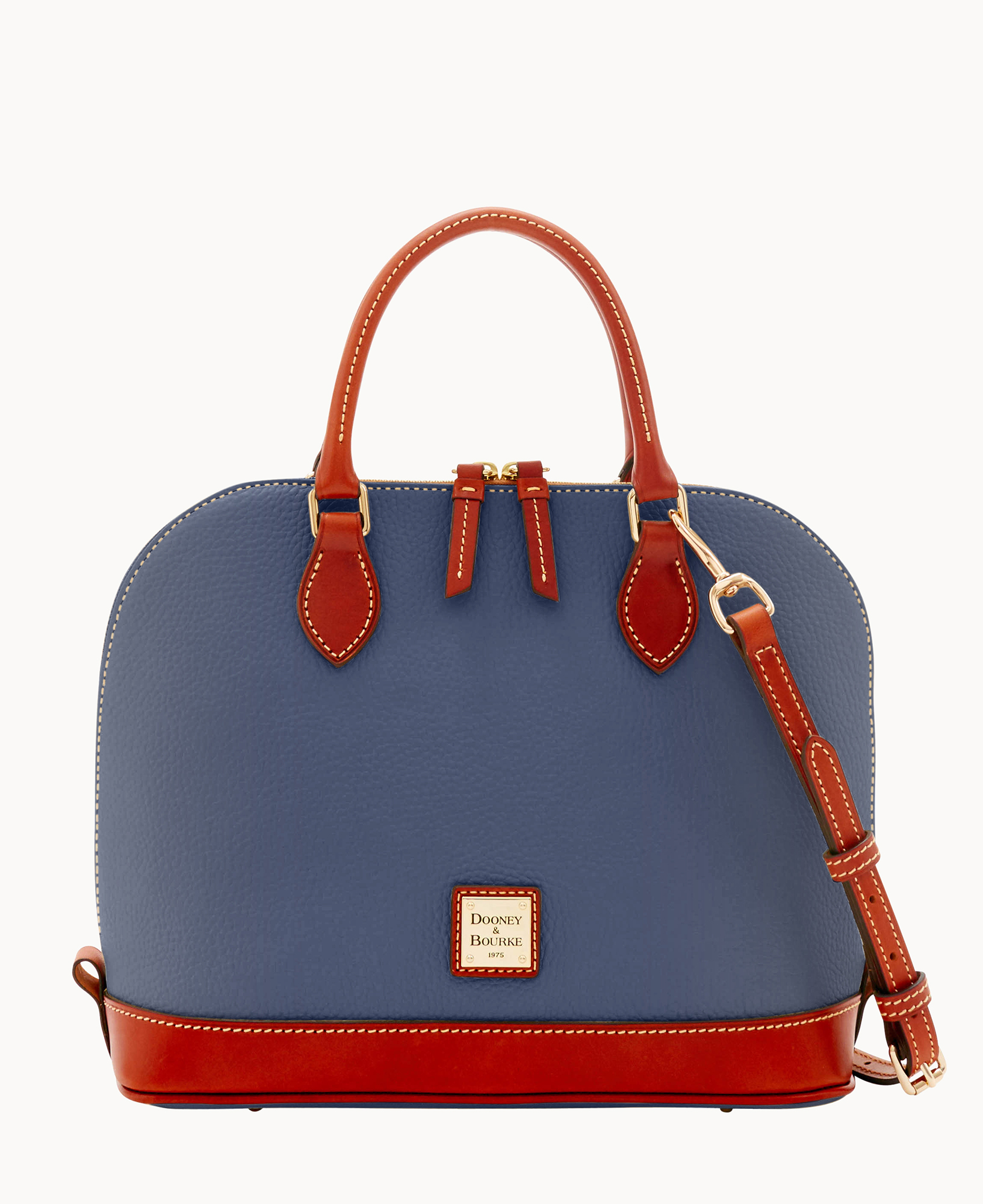Pebble grain zip zip satchel hotsell